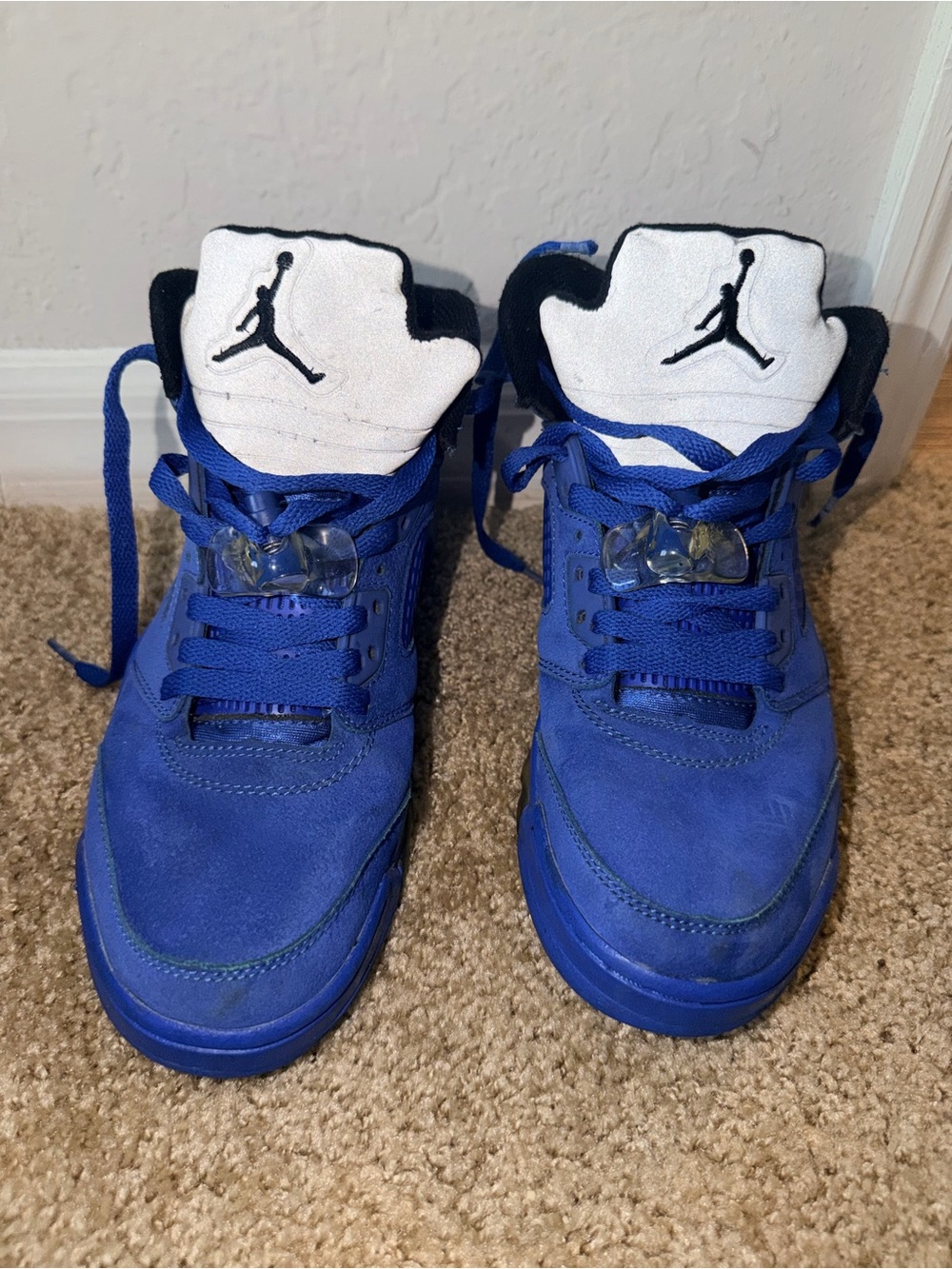 Nike Air Jordan 5 Retro Blue Suede Game Royal Men’s Size 7‎ 136027-401
